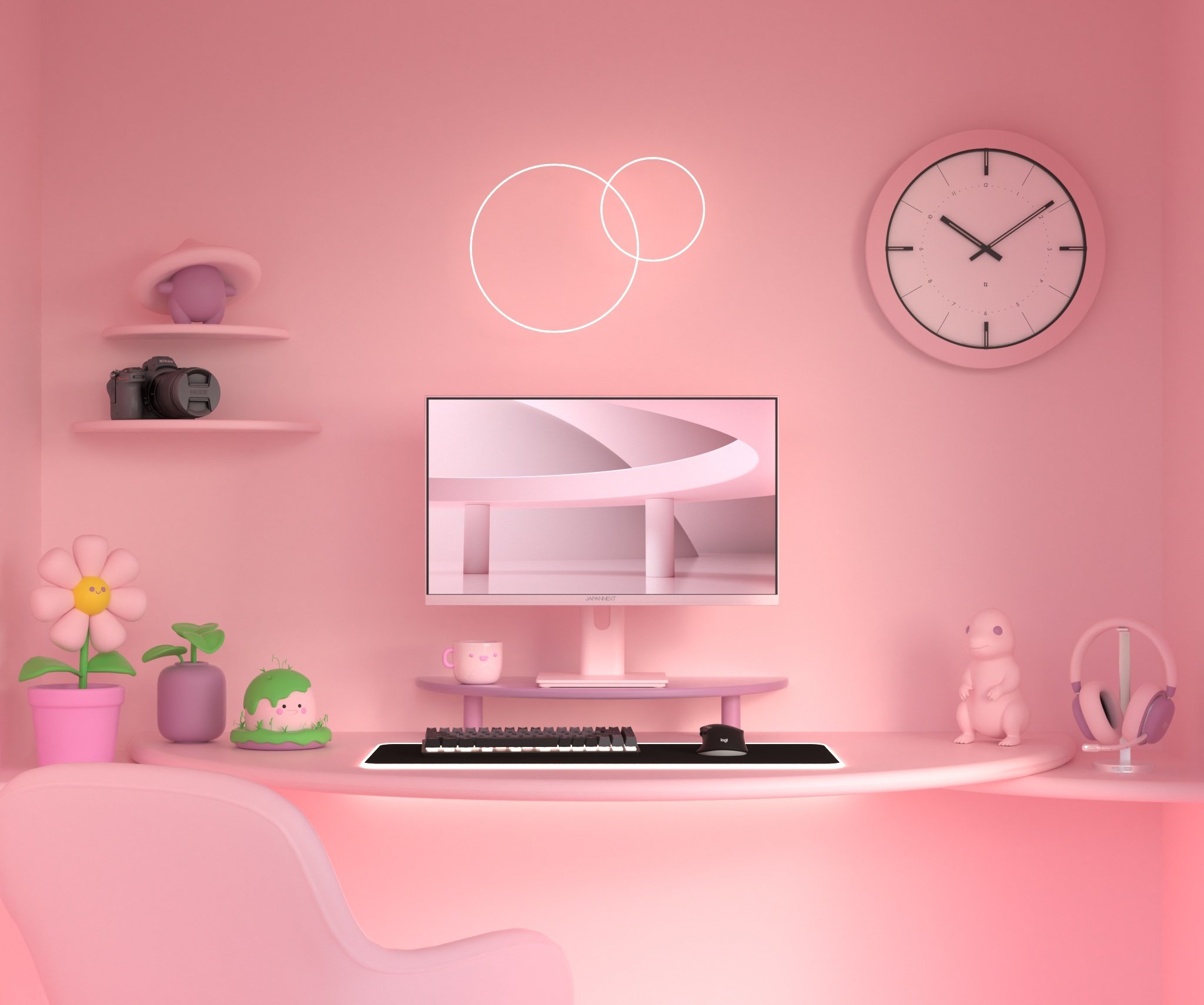 Monitor gaming JapanNext FHD 23.8", 75Hz, i zi