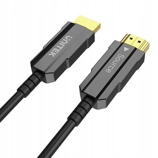 Kабел HDMI Unitek Optical 2.0 AOC, 12 m, 4K 60Hz, црна