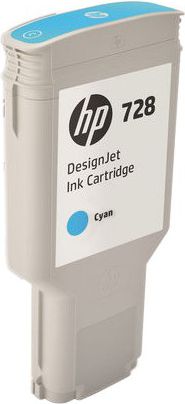 HP Ink 728, 300 ml Cyan (F9K17A)