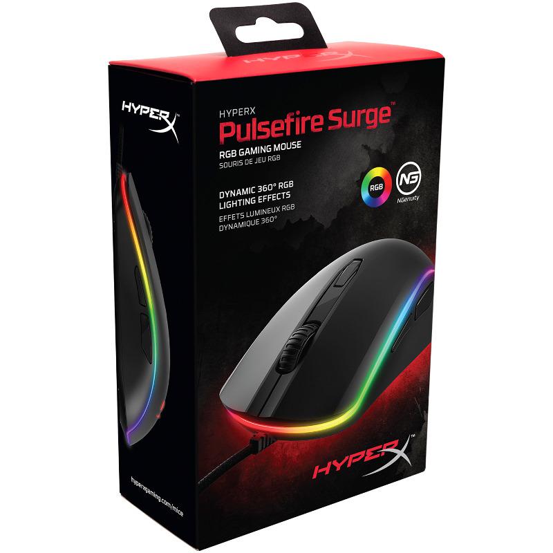 Mouse gaming HyperX Pulsefire Surge HX-MC002B, RGB, optik, i zi