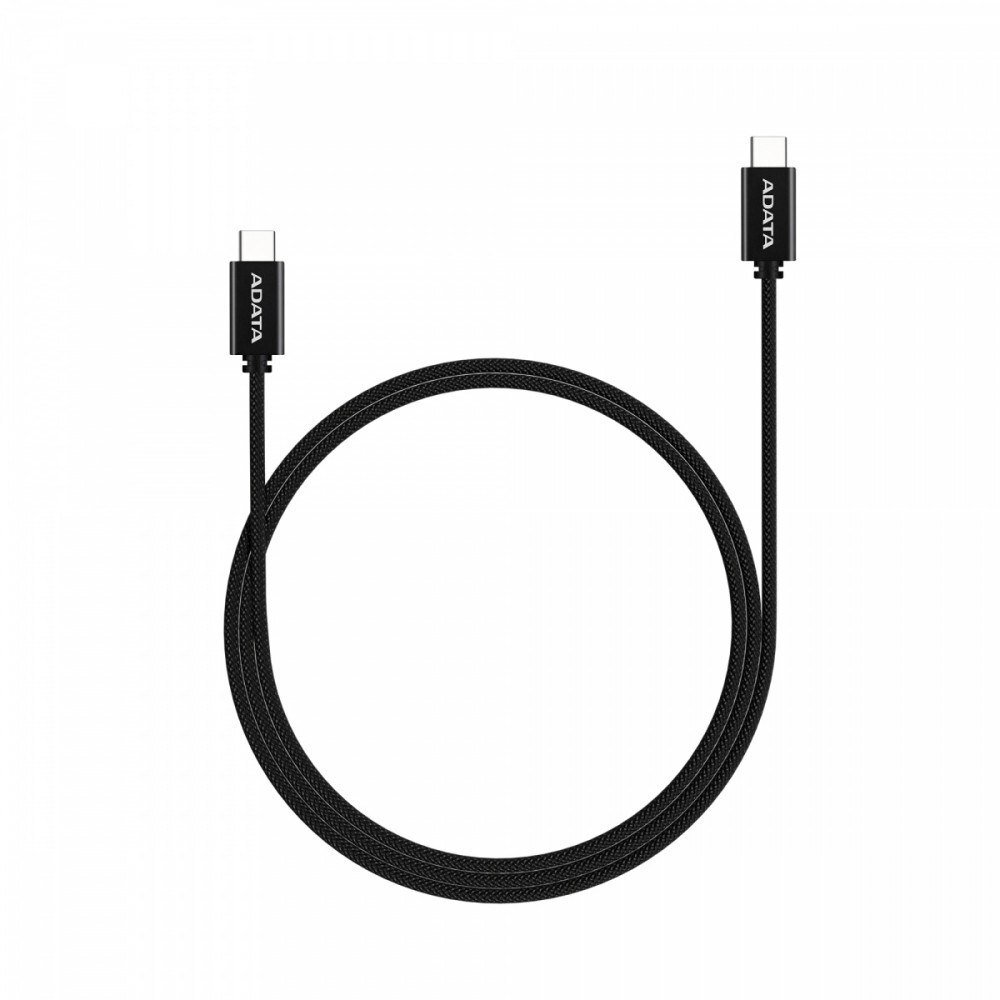 Kабел USB ADATA CACC-100PN-BK, USB-C во USB-C, 1m, 100W, црна
