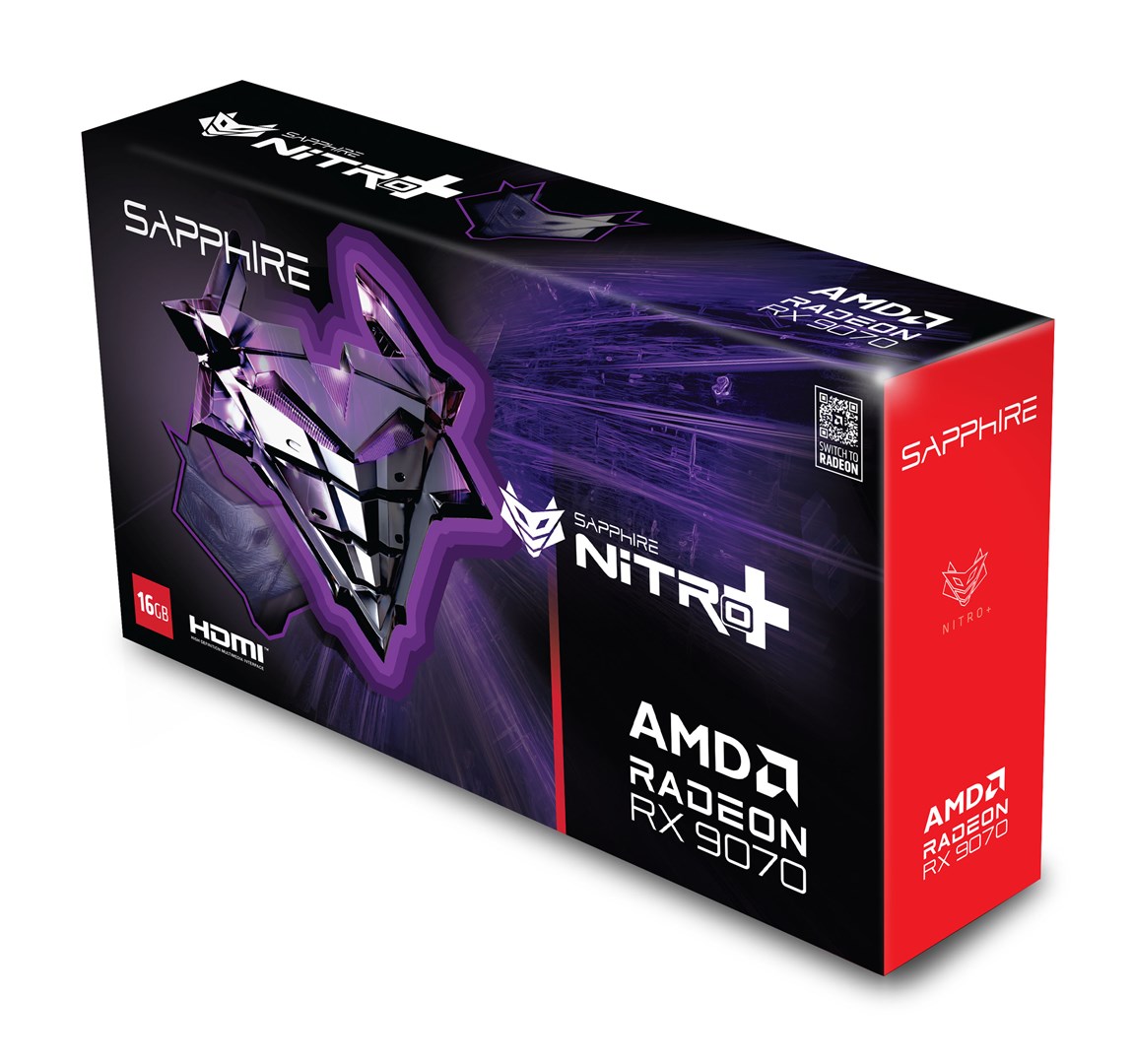 Kartë grafike Sapphire AMD Radeon RX 9070 NITRO+, 16GB GDDR6, 4K, e zezë