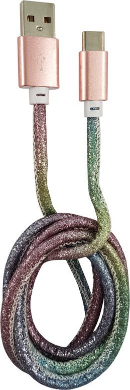 Kabllo USB LC-Power 31333C, USB-A në USB-C, 1 m, multicolor