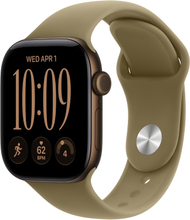Apple Watch S12 GPS 42mm Dark Bronze Aluminium Case with Olive Sport Band, S/M