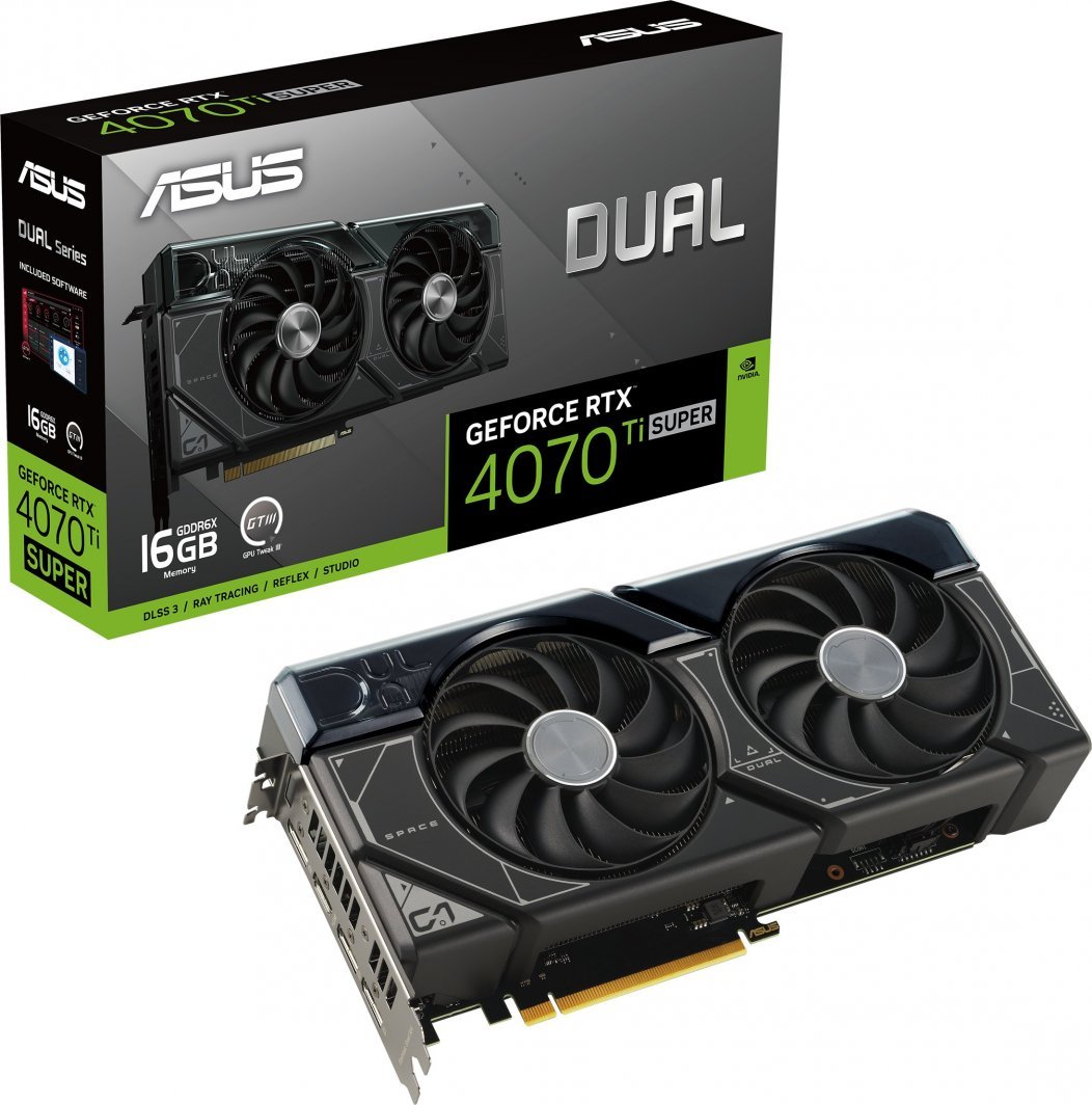 Kartelë grafike Asus Dual GeForce RTX 4070 Ti SUPER OC 16GB GDDR6X
