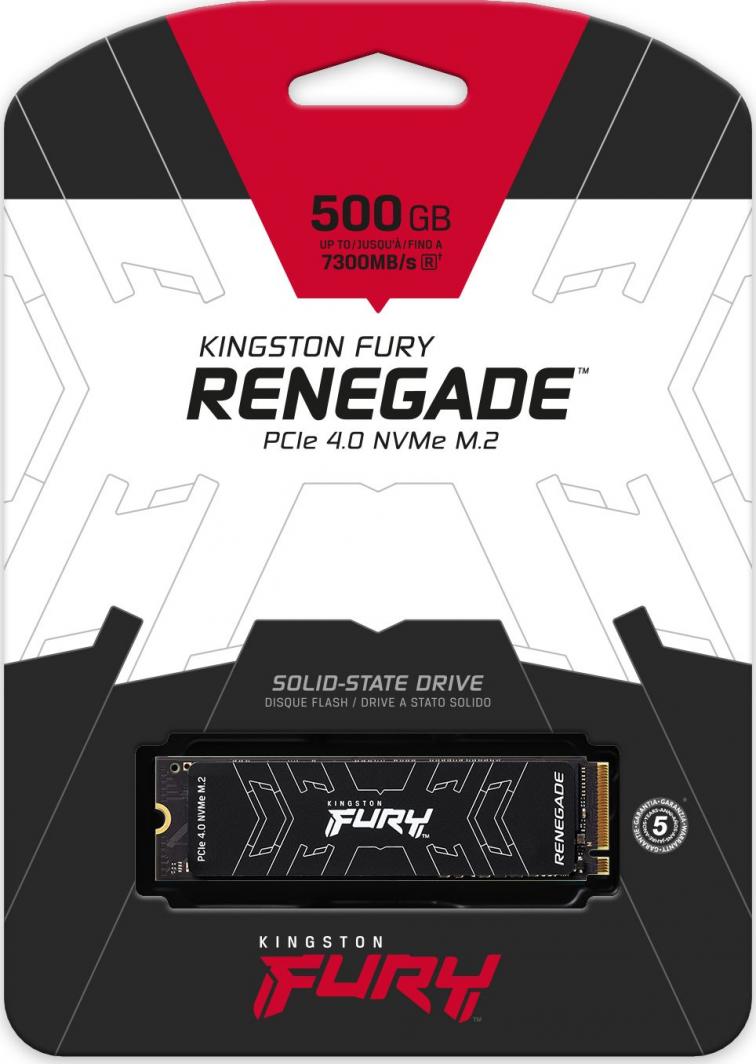 Disk SSD Kingston FURY Renegade 500 GB M.2 2280 PCI-E x4 Gen4 NVMe (SFYRS/500G)