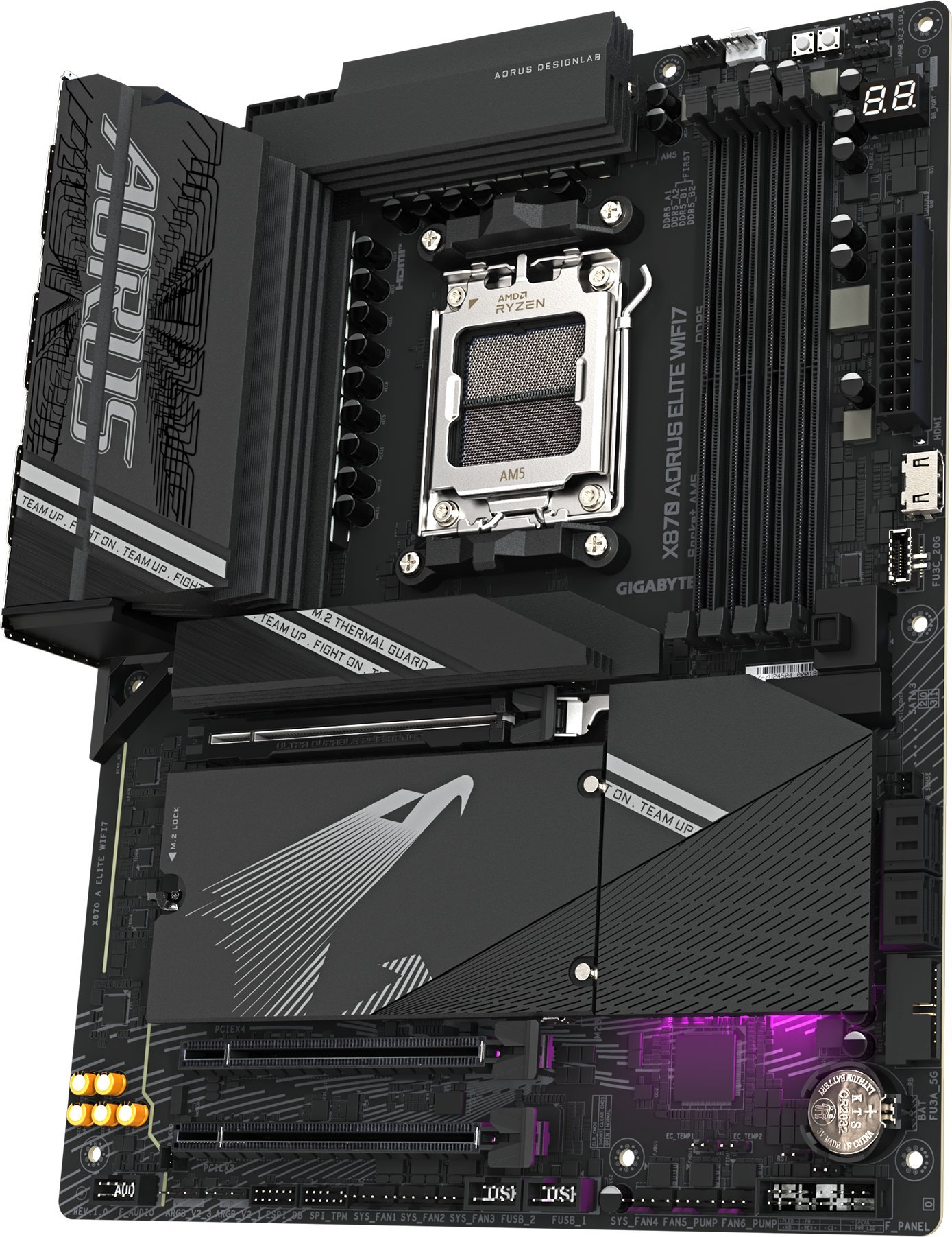 Pllakë amë GIGABYTE X870 AORUS ELITE WIFI7, DDR5, Wi Fi 7, e zezë