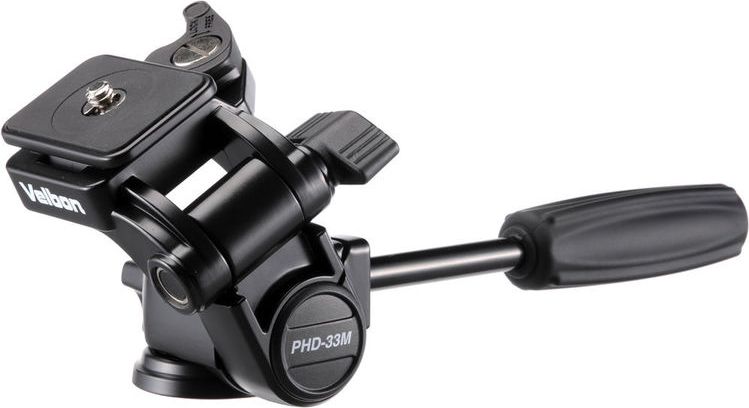 Kokë tripodi Velbon PHD-33M, alumini, me pllakë të shpejtë QB-42, e zezë