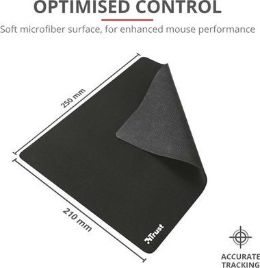 Mouse pad Trust M 24193, kompakt, për lojëra, i zi