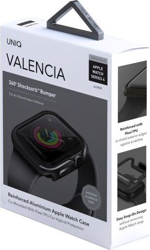 Kornizë mbrojtëse Uniq Valencia për Apple Watch Series 4/5 44mm, gri gunmetal