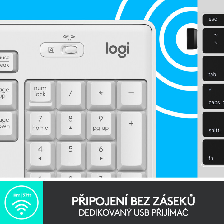 Set Logitech MK295 Silent, i bardhë