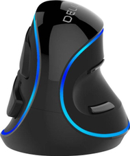 Maus gaming vertikal Delux M618PU, me kabllo USB, ndriçim LED blu, i zi