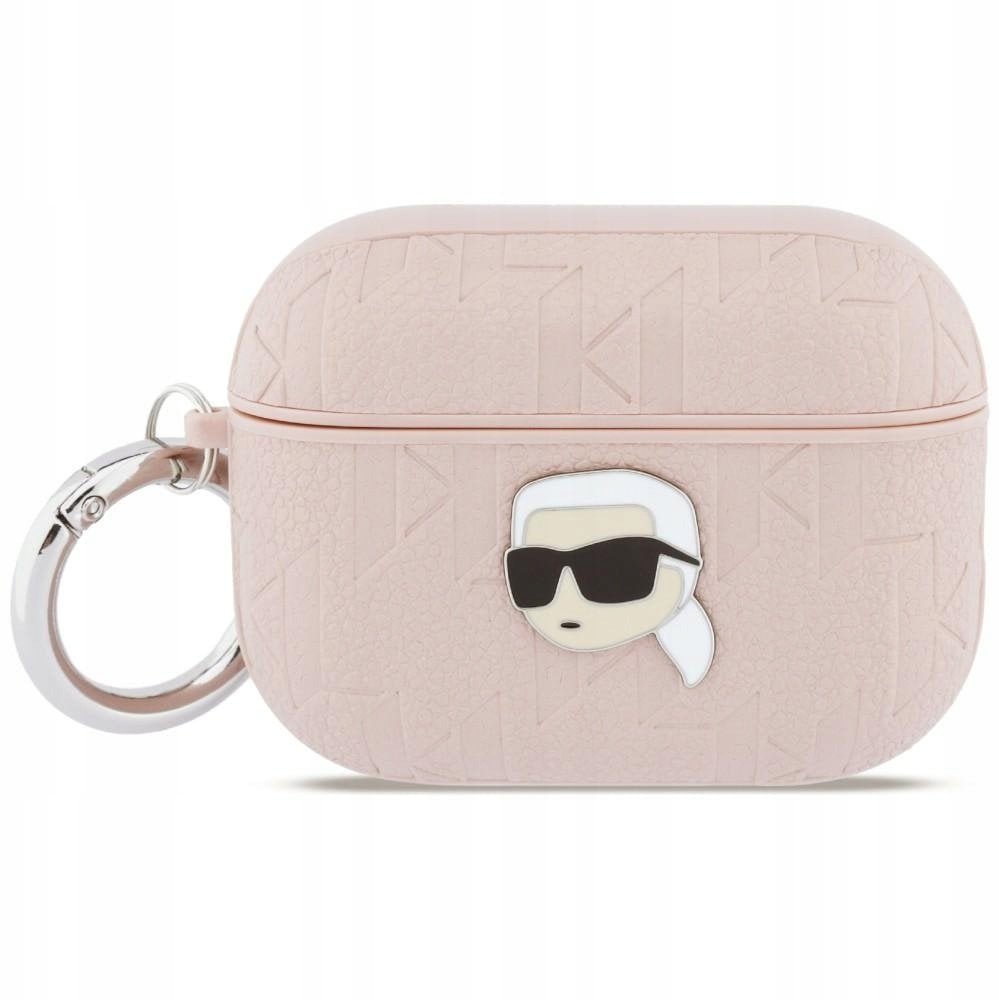 Etui për kufje Karl Lagerfeld Monogram Karl Head, për Apple AirPods Pro 3, rozë