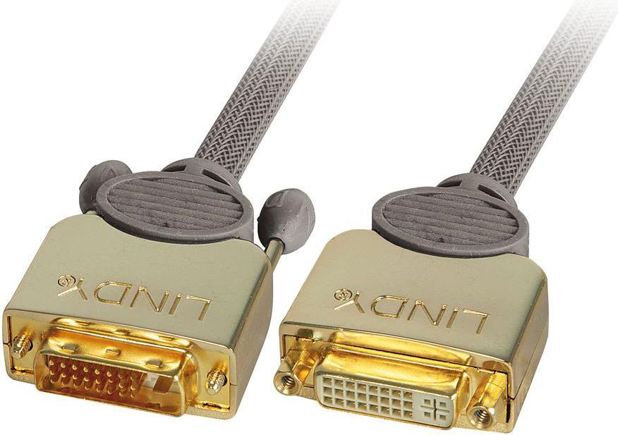 Kabllo DVI Lindy 37150, DVI D Dual Link, 2m, kontakte të arta