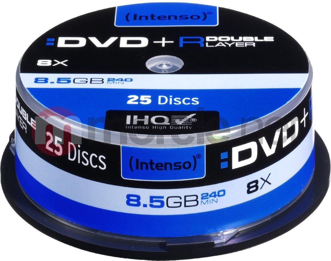Disk DVD Intenso DVD+R DL 8.5 GB 8x, 25 copë