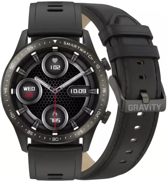 Ora inteligjente Black Gravity Smartwatch, Bluetooth, e zezë