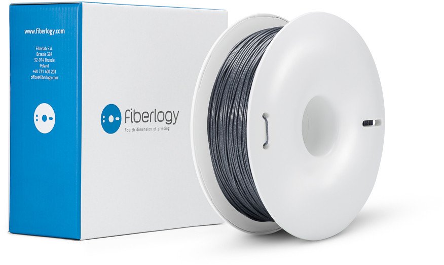 Filament 3D Fiberlogy Impact PLA Vertigo, 1.75 mm, 0.85 kg, gri me shkëlqim