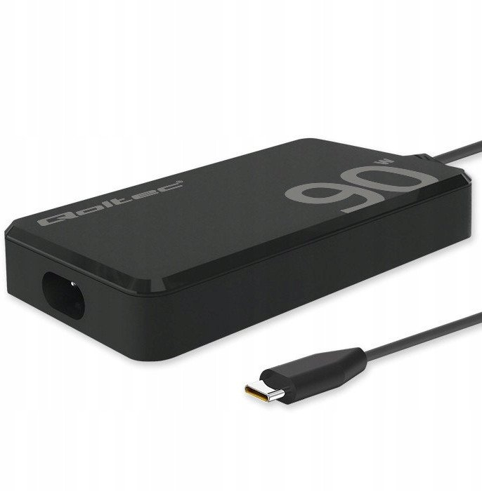 Karikues rrjeti Qoltec 90W GaN PD, USB C 3.1, i zi