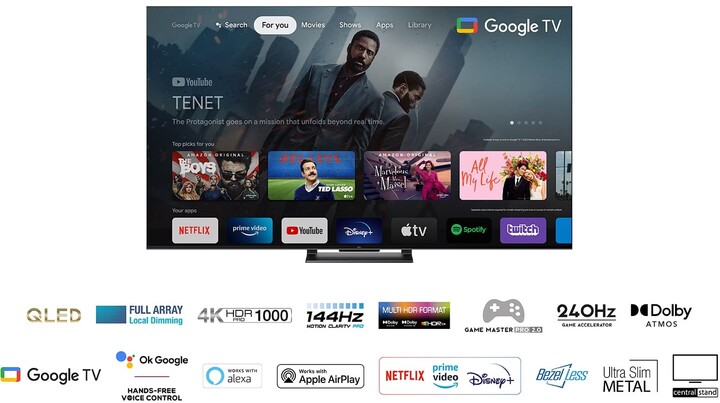 Televizor TCL 65C745 - 65" (164cm), 4K UHD, titan