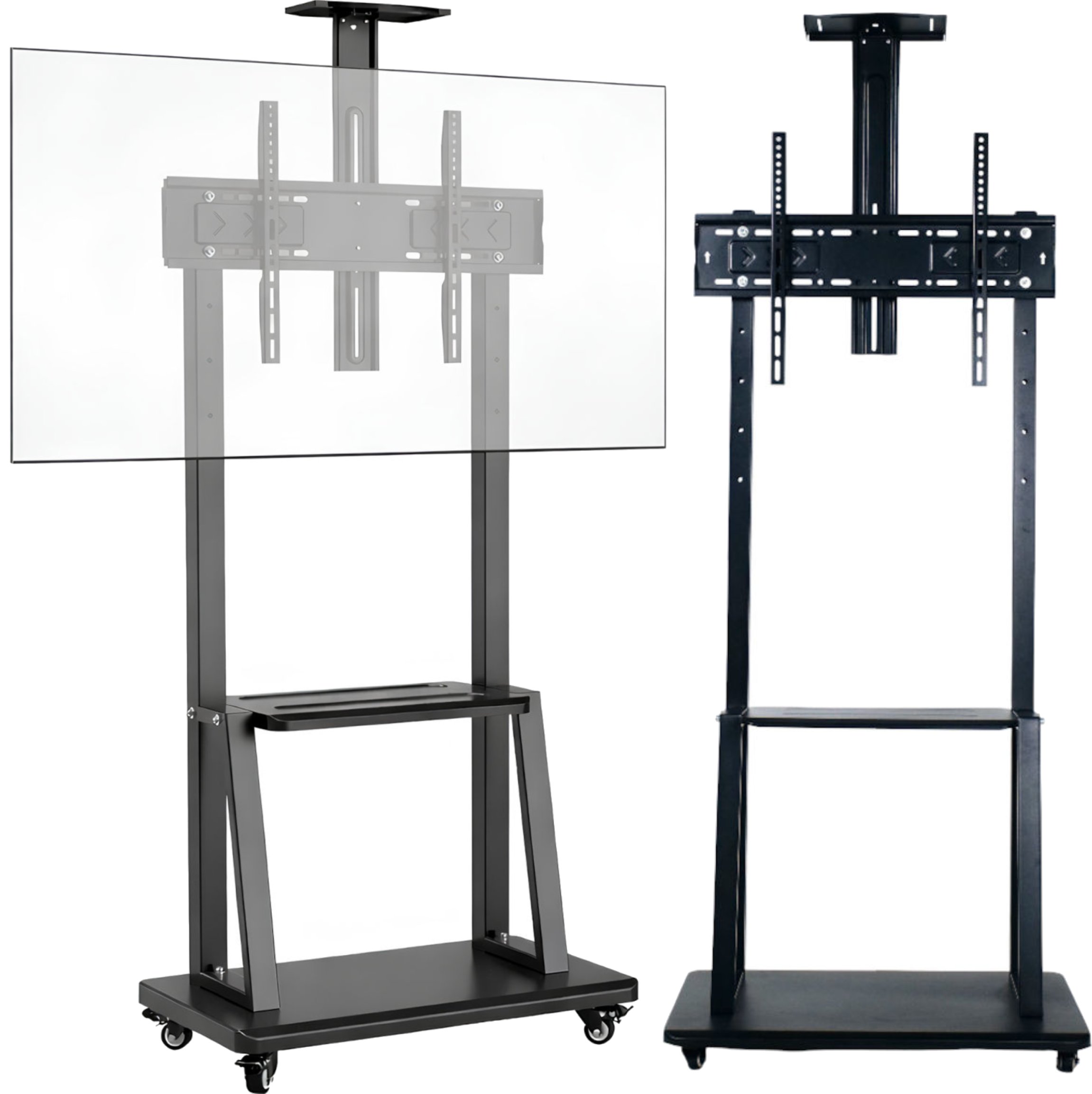 Stendë dyshemeje për TV Mozos 1700, 32-75", lartësi e rregullueshme, me rrota