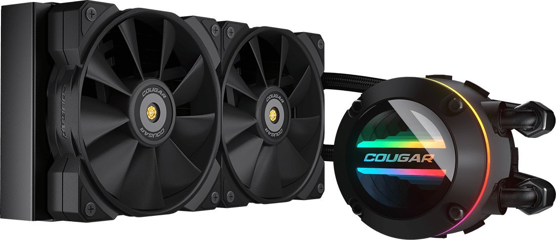 Sistem ftohës uji Cougar Poseidon GT 240, radiator 240 mm, ARGB, i zi