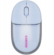 Mouse wireless CANYON OnClick 24, Bluetooth, i kaltër transparent