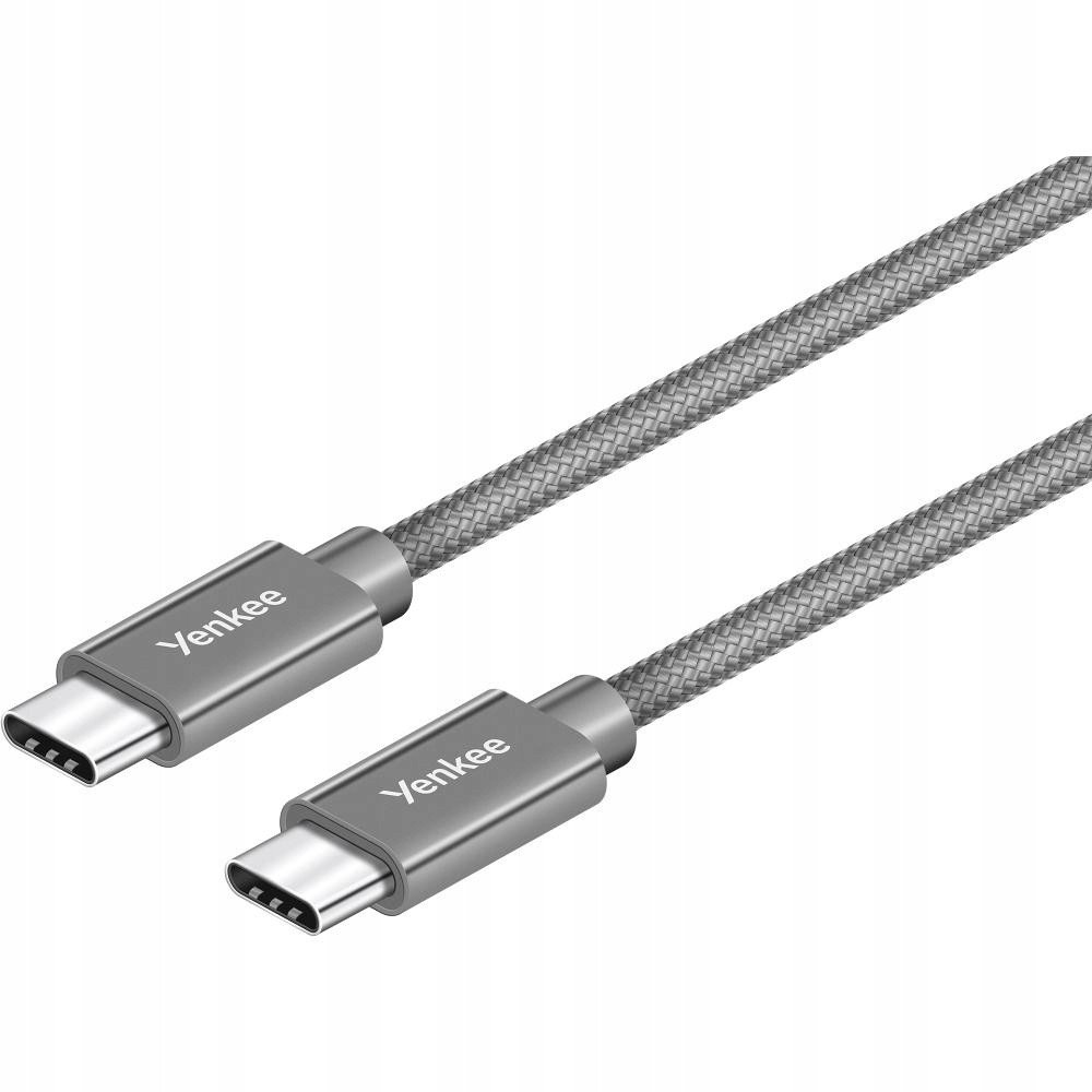Kабел USB C YENKEE YCU C102 SR, USB C во USB C, 2m, црн