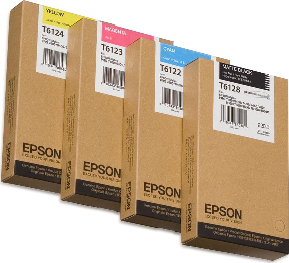 Kasetë boje Epson C13T61280N, 220ml, Matte Black, e zezë mate