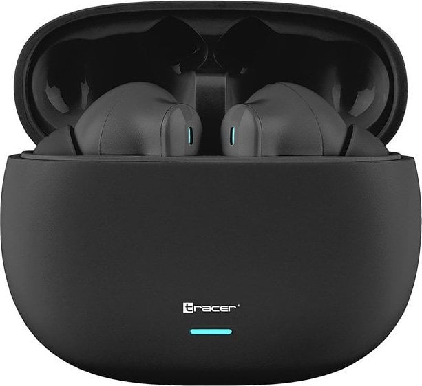Kufje wireless Tracer S1 ANC TWS, Bluetooth 5.3, me kuti karikimi, të zeza