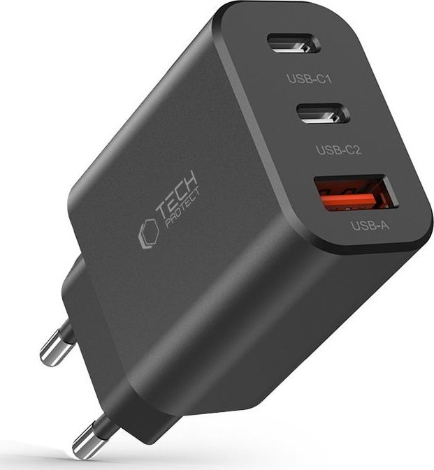 Karikues rrjeti Tech-Protect C30W, 2x USB-C PD 30W, USB-A QC 3.0, i bardhë