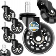 Rrota gome për karrige Vilde, 6.3 cm, pin 11 mm, set 5 copë