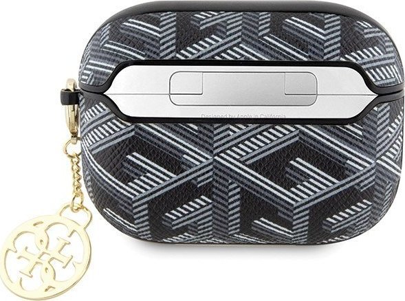 Mbulesë Guess për AirPods Pro G Cube, PU leather, e zezë
