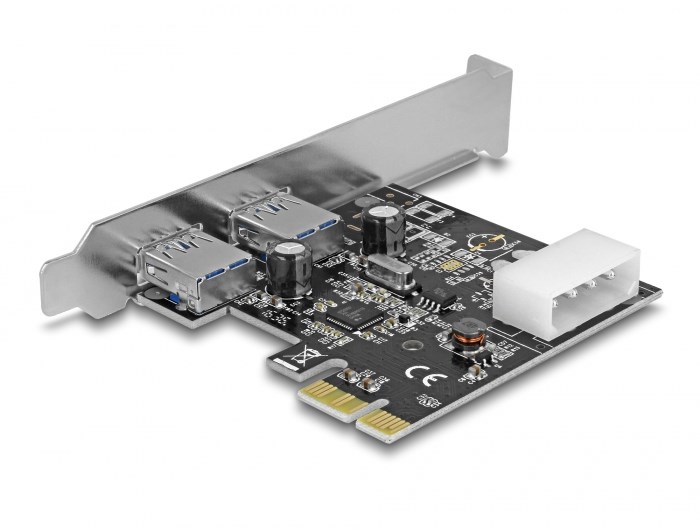 Kartë PCIe Delock, 2 porte USB 5 Gbps, e zezë