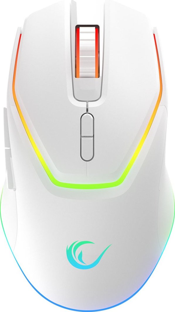 Maus gaming Rampage Vortex M1, wireless, RGB, i bardhë