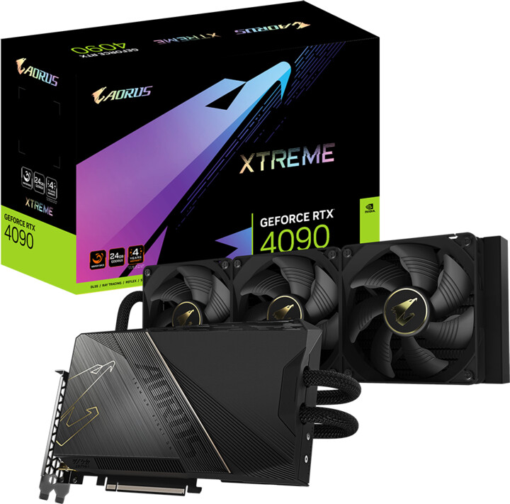 Kartelë grafike GIGABYTE AORUS GeForce RTX 4090 Xtreme Waterforce 24G, 24GB GDDR6X