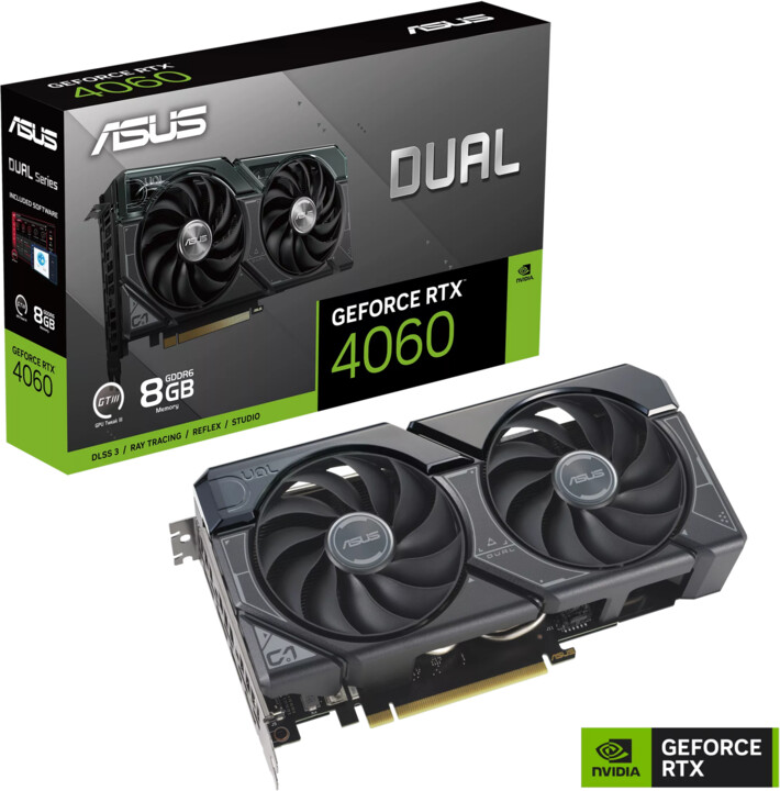 Kartelë grafike ASUS Dual GeForce RTX 4060 8G, 8GB GDDR6