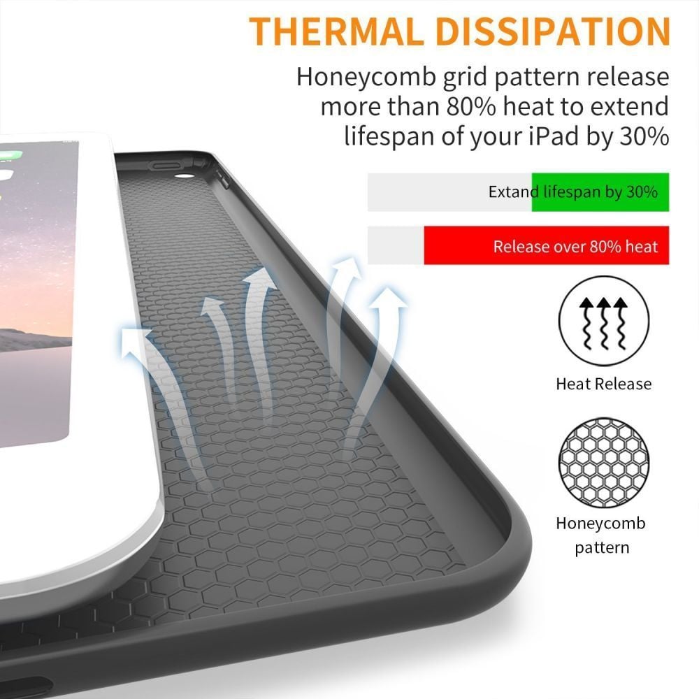 Mbrojtëse tableti Tech-Protect Smartcase, për iPad 9.7", smart wake up, gri