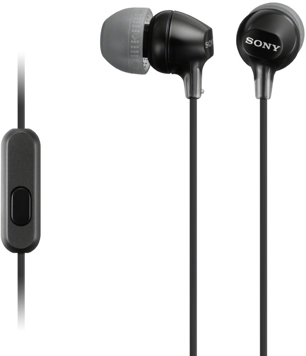 Kufje me kabllo Sony MDR-EX15APB / Kabëll 3.5 mm / E zezë