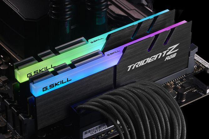 Memorie G.Skill Trident Z RGB, DDR4, 32 GB, 3200 MHz, CL16, F4-3200C16D-32GTZRX