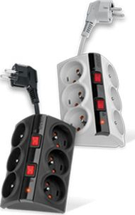 Shirit elektrik Acar Smart W0156, 6 dalje, kabllo 3m, gri