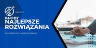 Baner promocional Shop Tel IT, dizajn biznesi, blu
