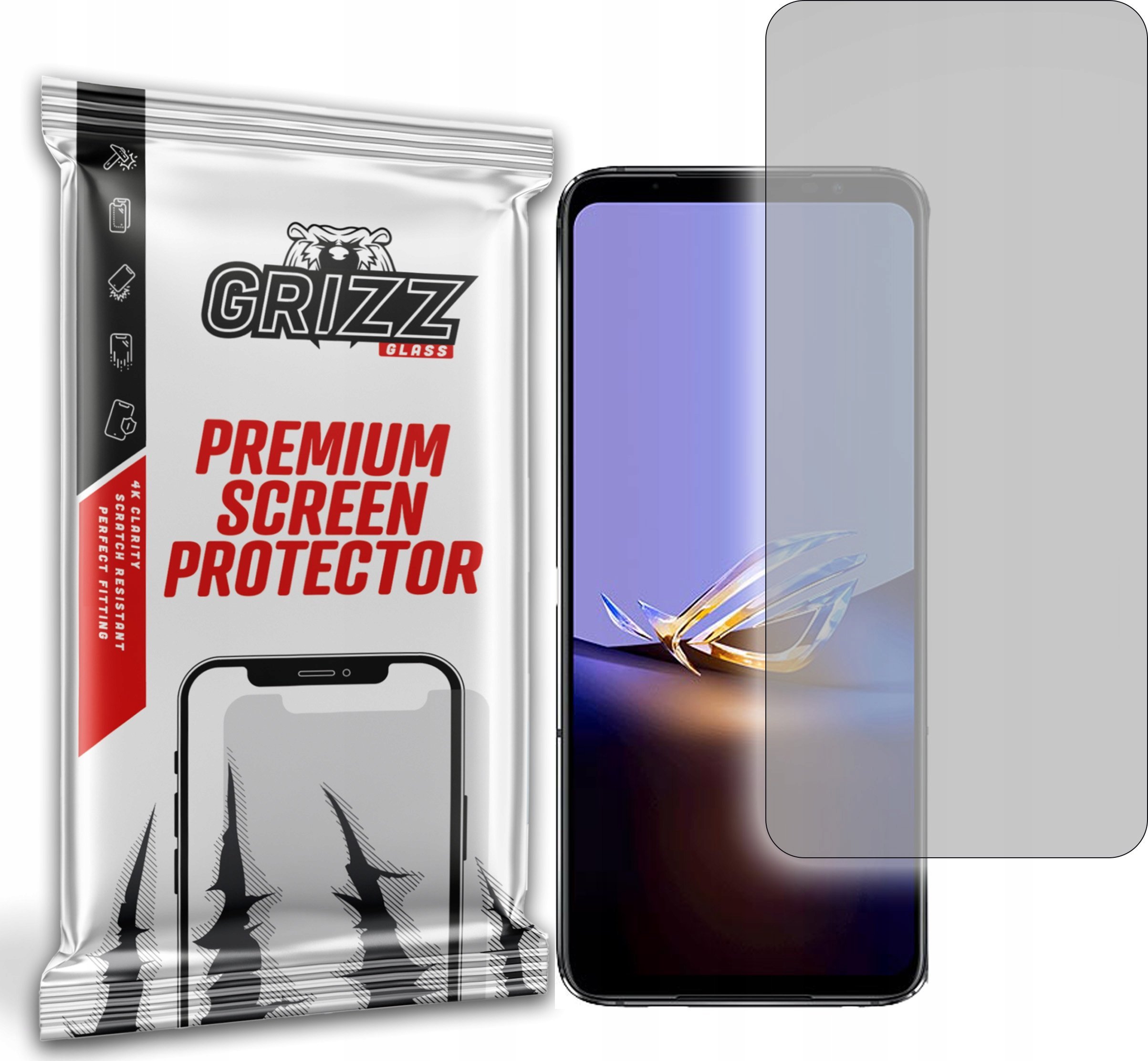 Mbrojtëse ekrani GrizzGlass Matte Film, për Asus ROG Phone 6D Ultimate, mat, transparente