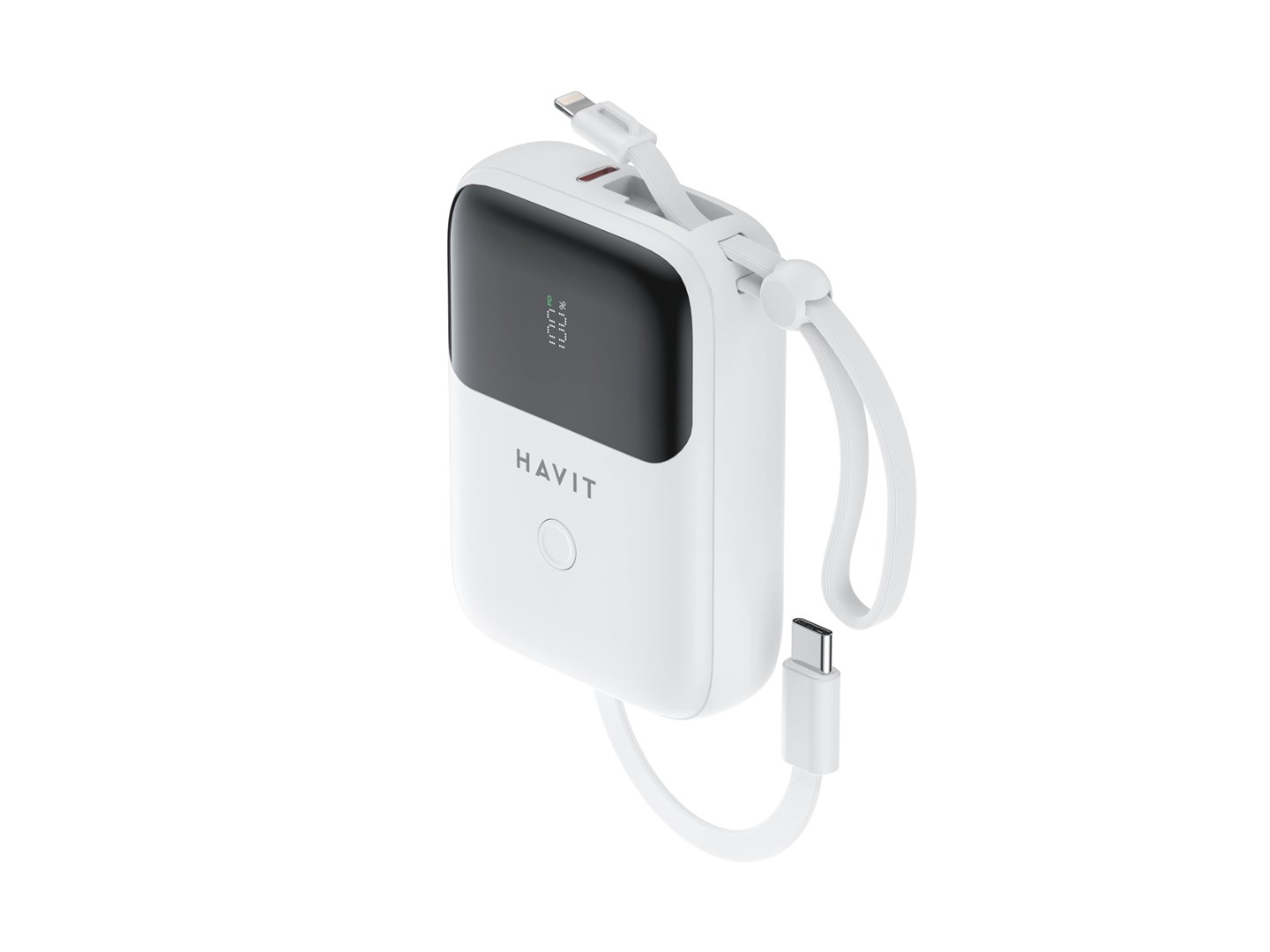 Powerbank Havit PB5215, 10000mAh, PD 22.5W, i bardhë