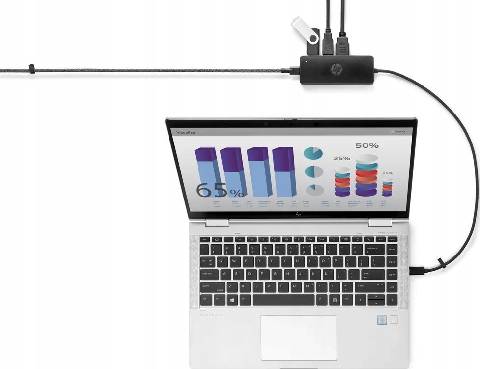 Hub udhëtimi HP USB C Travel Hub G2, 2x USB, HDMI, VGA, gri