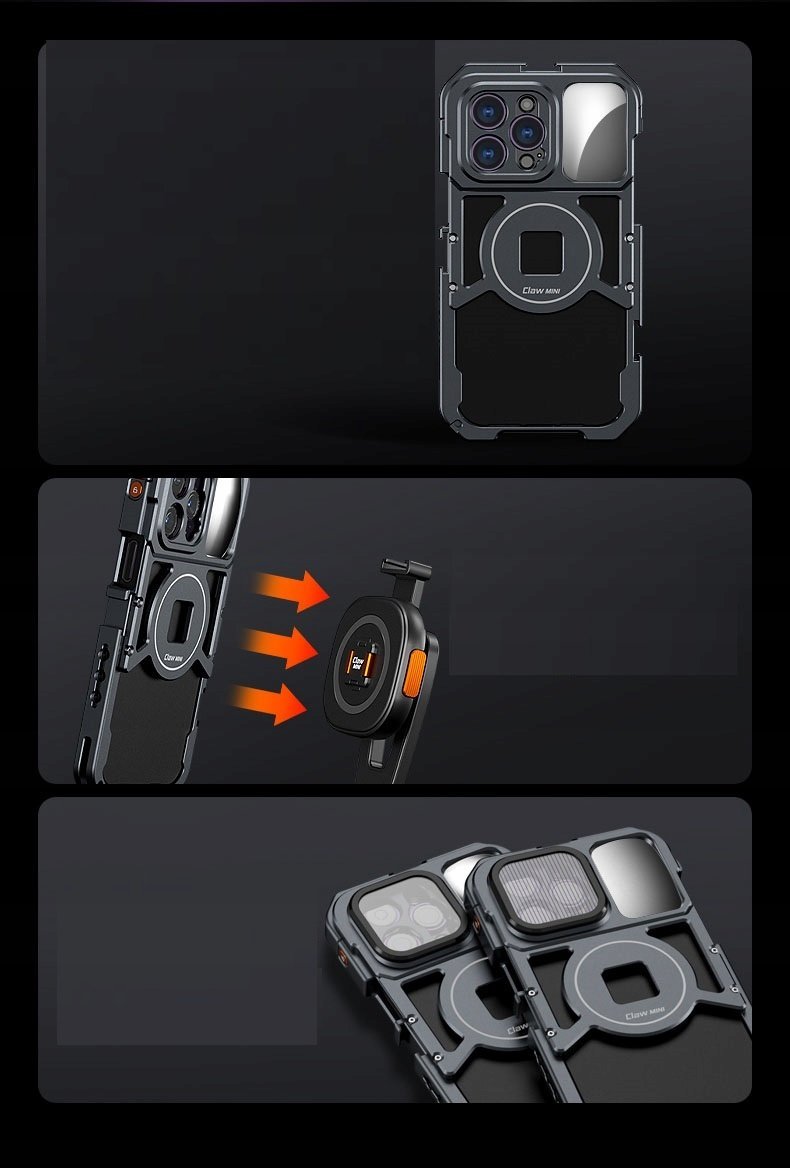 Kornizë cage Rmek për iPhone 14 Pro Max, 10x fileto 1/4", e zezë