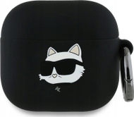Mbulesë silikoni Karl Lagerfeld 3D Choupette për AirPods 4, e zezë