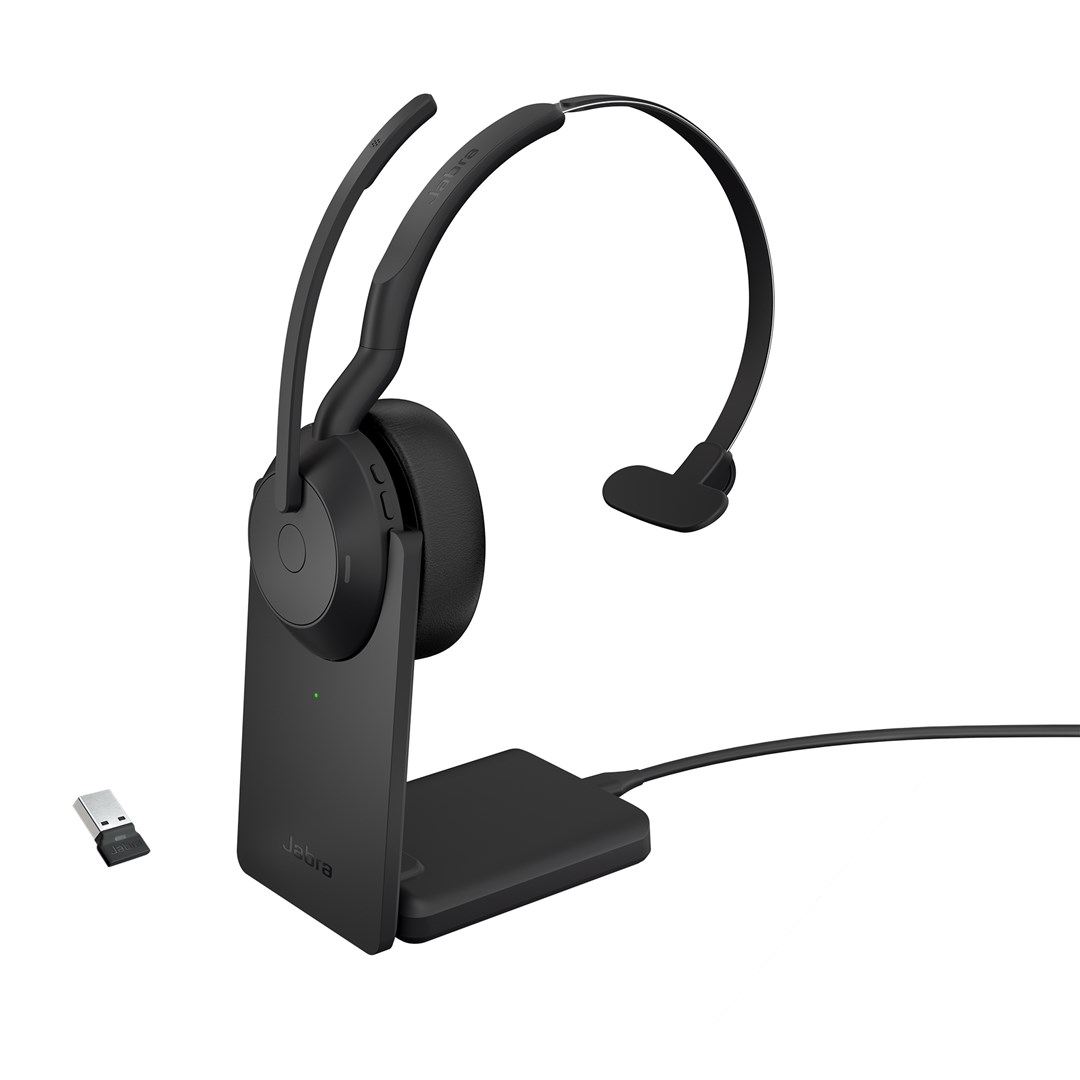 Kufje Jabra Evolve2 55 UC Mono, USB-A, wireless, e zezë