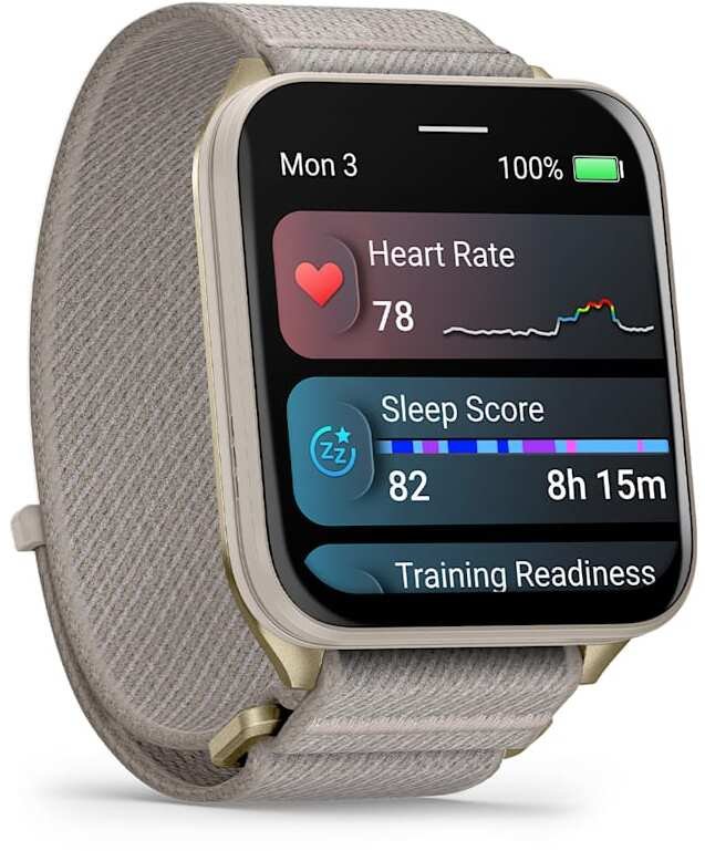 Ora smartwatch Garmin Venu X1, 2" AMOLED, GPS, soft gold gri