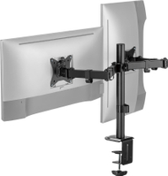 Држач за два монитори Spacetronik SPA-120, 17"-32", систем со гасна пружина, црна боја