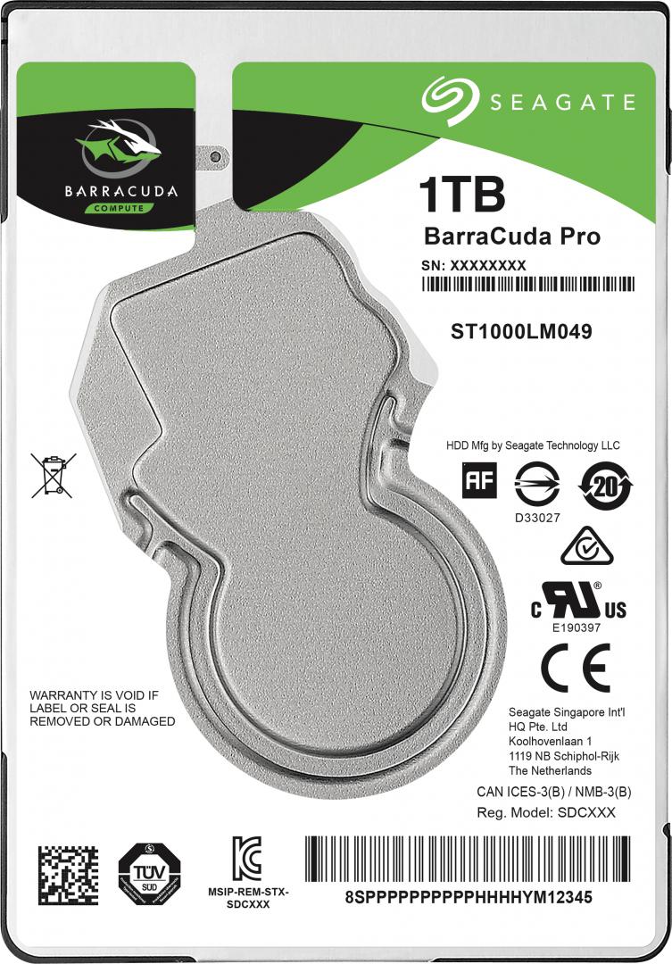 Hard disk i brendshëm Seagate Barracuda Pro, 2.5", 1TB, 7.2K RPM